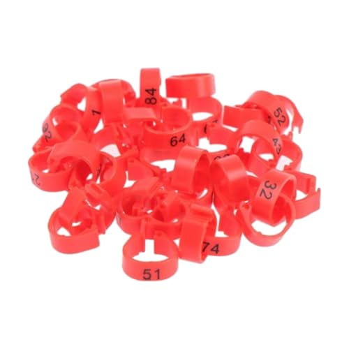 100 Stück verstellbarer Kunststoffclip für Geflügel, Vogelfußring für Vogel, Taube, Huhn, Bauernhof, Tierträger,Rot,Einheitsgrösse 100 Stück verstellbarer Kunststoffclip für Geflügel, Vogelfußring für Vogel, Taube, Huhn, Bauernhof, Tierträger,Rot,Einheitsgrösse von Taconey