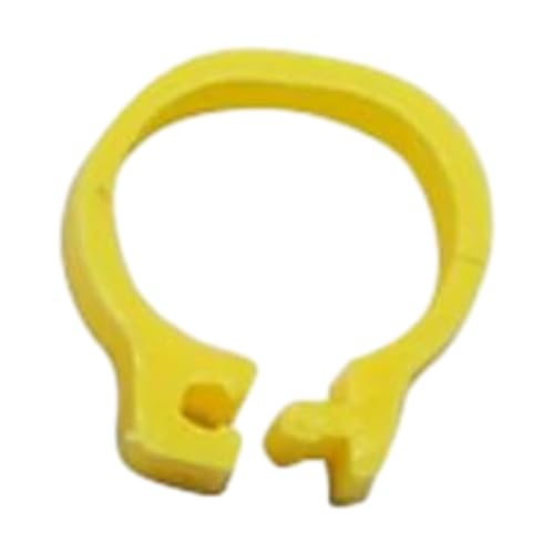 200 Stück 10 mm große Clip-On-Vogelbeinhalsbänder aus Kunststoff zur Identifizierung, zum Training und zur Fütterung von Papageien und Brieftauben,Gelb,200 Stück von Taconey