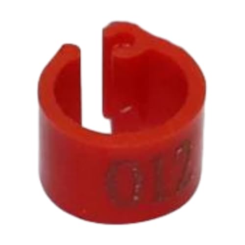 200 Stück 6 mm nummerierte Vogelfußringe aus Kunststoff mit Clip für das Training zur Identifizierung und Markierung von Papageien und Tauben, einfach zu verwenden,Rot,Einheitsgrösse 200 Stück 6 mm nummerierte Vogelfußringe aus Kunststoff mit Clip für das Training zur Identifizierung und Markierung von Papageien und Tauben, einfach zu verwenden,Rot,Einheitsgrösse von Taconey