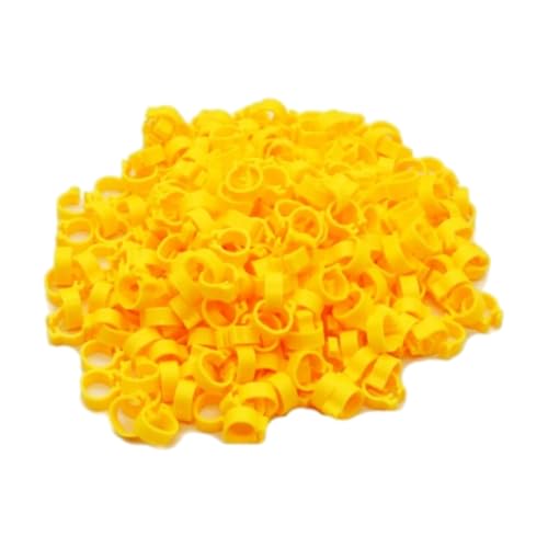 200 Stück 8 mm Kunststoff-Beinbänder mit Clip zur Identifizierung von Tauben- und Papageienbeinbändern, einfach zu verwenden,Gelb,Einheitsgrösse 200 Stück 8 mm Kunststoff-Beinbänder mit Clip zur Identifizierung von Tauben- und Papageienbeinbändern, einfach zu verwenden,Gelb,Einheitsgrösse von Taconey