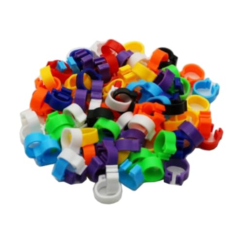 200 Stück 8 mm Kunststoff-Vogelfußringe mit Bajonettöffnung für die Taubenidentifikation, Trainingszubehör, einfach zu installieren,Einheitsgrösse von Taconey