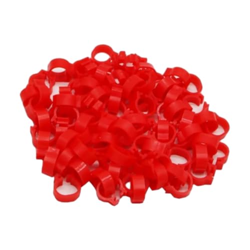 200 Stück 8 mm Kunststoff-Vogelfußringe mit Bajonettöffnung für die Taubenidentifikation, Trainingszubehör, einfach zu installieren,Rot,Einheitsgrösse 200 Stück 8 mm Kunststoff-Vogelfußringe mit Bajonettöffnung für die Taubenidentifikation, Trainingszubehör, einfach zu installieren,Rot,Einheitsgrösse von Taconey