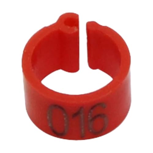 200 Stück 8 mm nummerierte Kunststoff-Clip-Vogel-Fußringe für die Identifizierung von Papageien und Tauben,Rot,Einheitsgrösse 200 Stück 8 mm nummerierte Kunststoff-Clip-Vogel-Fußringe für die Identifizierung von Papageien und Tauben,Rot,Einheitsgrösse von Taconey