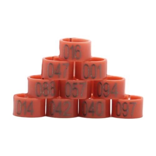 200 Stück Kunststoff-Fußringe für Geflügel, Vögel, Tauben, Hühner, Gänse, Trainings- und Identifikationszubehör,Einheitsgrösse 200 Stück Kunststoff-Fußringe für Geflügel, Vögel, Tauben, Hühner, Gänse, Trainings- und Identifikationszubehör,Einheitsgrösse von Taconey