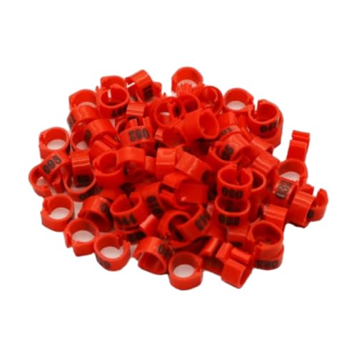 50 Stück 12 mm/14 mm nummerierte Kunststoffclips für Geflügel, Vogelfußringe zur Identifizierung von Taubenbeinbändern,Rot,Innendurchmesser: 12 mm 50 Stück 12 mm/14 mm nummerierte Kunststoffclips für Geflügel, Vogelfußringe zur Identifizierung von Taubenbeinbändern,Rot,Innendurchmesser: 12 mm von Taconey