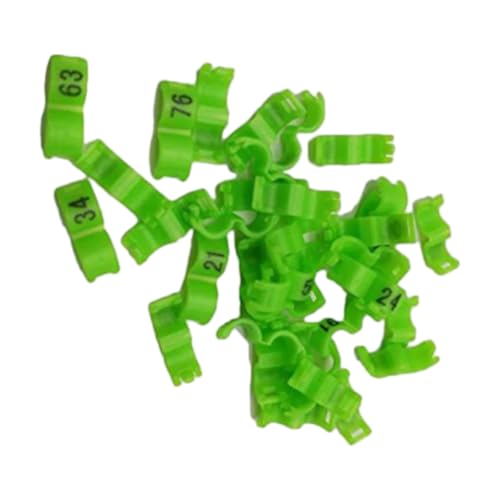 50 Stück 2,7/3/4/4,5/5 mm Kunststoff-Beinbänder mit Clip zur Identifizierung von Tauben- und Papageienbeinbändern,Grün,4 mm 50 Stück 2,7/3/4/4,5/5 mm Kunststoff-Beinbänder mit Clip zur Identifizierung von Tauben- und Papageienbeinbändern,Grün,4 mm von Taconey