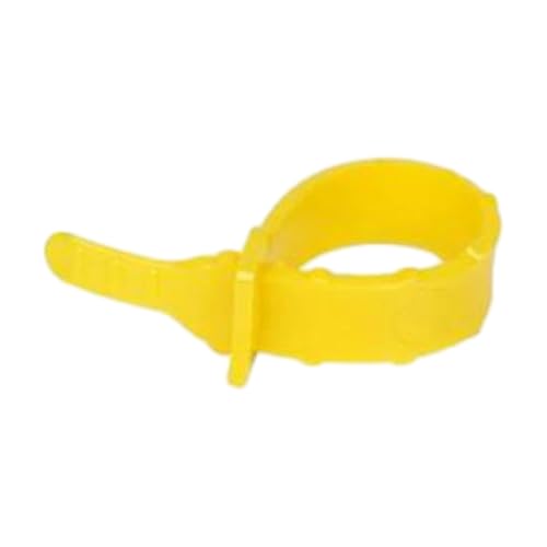 50 Stück 78 mm verstellbarer Kunststoff-Fußring für Geflügelvögel zur Identifizierung von Hühnerställen und Futtermitteln,Gelb,50 Stück von Taconey