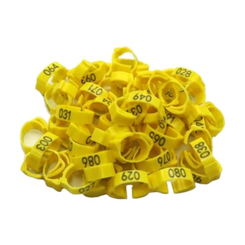 50 Stück verstellbare Fußringe aus Kunststoff für Geflügelvögel zur Identifizierung von Hühnern, Enten und Gänsenfarmen, einfach anzubringen und zu entfernen,Gelb,Einheitsgrösse 50 Stück verstellbare Fußringe aus Kunststoff für Geflügelvögel zur Identifizierung von Hühnern, Enten und Gänsenfarmen, einfach anzubringen und zu entfernen,Gelb,Einheitsgrösse von Taconey