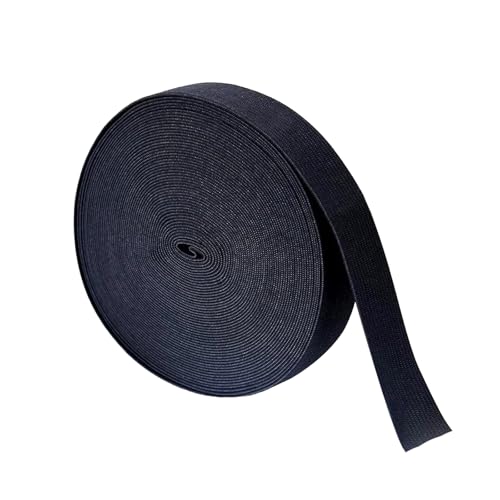 Elastisches Band, flache geflochtene elastische Kordel zum Stricken und Nähen, DIY-Handarbeit, einfach und langlebig,Schwarz,25 mm, 5 Meter Elastisches Band, flache geflochtene elastische Kordel zum Stricken und Nähen, DIY-Handarbeit, einfach und langlebig,Schwarz,25 mm, 5 Meter von Taconey