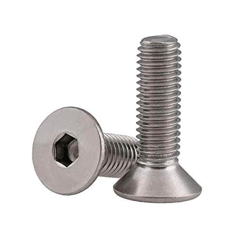 10Pcs M4-M10 Senkkopf Sechskant Lange Bolt Edelstahl Sechskant Flachkopf Lange Schrauben M10, 50mm von Tactfulw