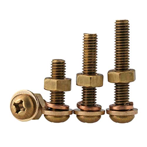 20Pcs M3/M4/M5/M6 Messing Schraube, Mutter Set Kreuz Rundkopf Kopfschraube M5, 35mm 20Pcs M3/M4/M5/M6 Messing Schraube, Mutter Set Kreuz Rundkopf Kopfschraube M5, 35mm von Tactfulw