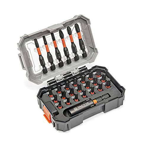 TACTIX Impact Bit Set 28 tlg. für Schlagschrauber Torx Kreuz Schlitz Bit Satz von TACTIX