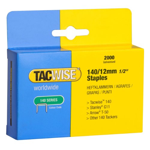 Tacwise 0348 Typ 140/12mm Professionelle Verzinkte Heftklammern, 2000 Stück von TACWISE