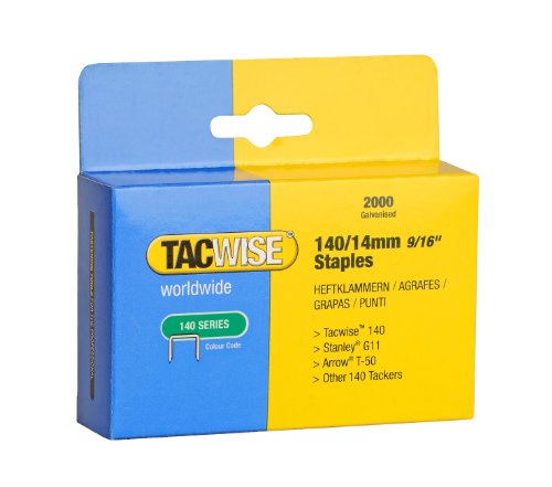 Tacwise 0349 Typ 140/14mm Professionelle Verzinkte Heftklammern, 2000 Stück von TACWISE