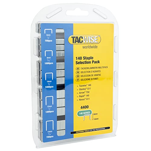 Tacwise 0350 Typ 140/6–14mm Professionelle Verzinkte Heftklammern Multipack, 4400 Stück von TACWISE
