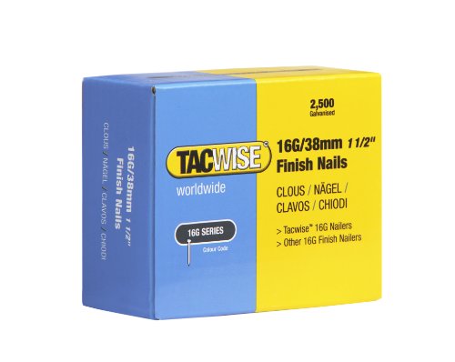 Tacwise 0296 Nägel Verzinkt (16G/38mm ,2.500 Stück pro Verpackung) von TACWISE