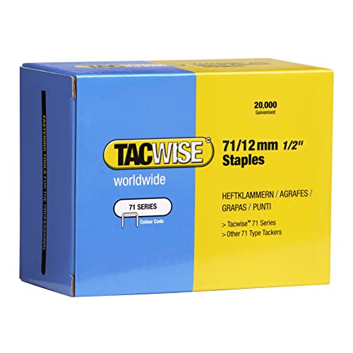 TACWISE 0370 71/12mm Heftklammern, 20.000 Stück Silber von TACWISE