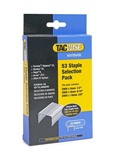 Tacwise 1095 Typ 53 / 6–10 mm Verzinkte Heftklammern Multipack, 6000 Stück von TACWISE