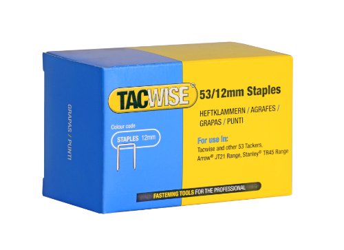 Tacwise 0450 Typ 53/12 mm Verzinkte Heftklammern, 5000 Stück Tacwise 0450 Typ 53/12 mm Verzinkte Heftklammern, 5000 Stück von TACWISE