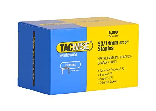 Tacwise 0452 Typ 53/14 mm Verzinkte Heftklammern, 5000 Stück von TACWISE