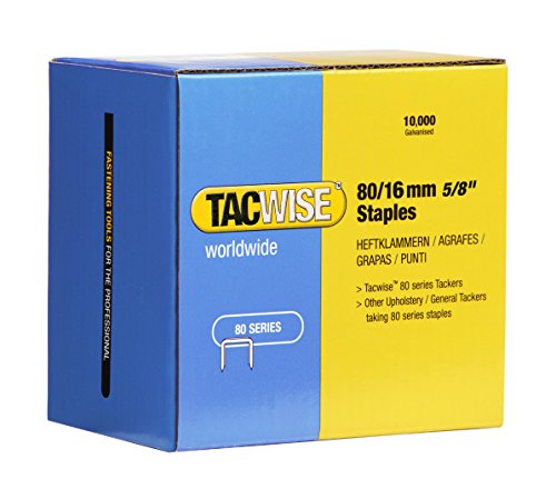 Tacwise 1141 Typ 80/16 mm Verzinkte Polsterklammern, 10.000 Stück von TACWISE