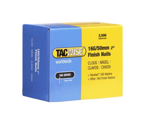 Tacwise 0298 Typ 16G / 50 mm Verzinkte Nägel, Packung mit 2500 Stück Tacwise 0298 Typ 16G / 50 mm Verzinkte Nägel, Packung mit 2500 Stück von TACWISE