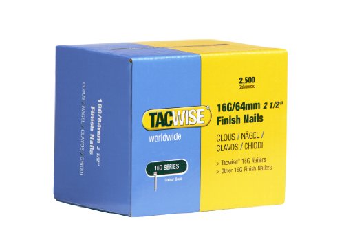 Tacwise 0301 Typ 16G / 64 mm Verzinkte Nägel, Packung mit 2500 Stück von TACWISE