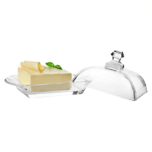 BUTTERDOSE Butterglocke Butterschale GLAS Butter BUTTERAUFBEWAHRUNG Küchendose von TADAR Codzienne sukcesy