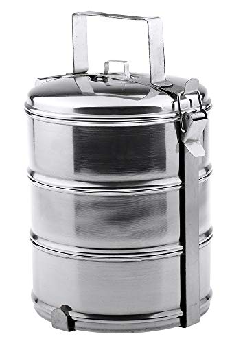 Essenbehälter 3-Etagen Transportcontainer Lunchbehälter OGRODNIK 3,75 L von Tadar