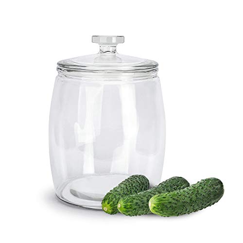 Tadar Einmachglas 3,8 L aus Glas Vorratsglas Einweckglas Gurkenglas Vorratsdose Aufbewahrungsglas Gewürzglas mit Deckel Groß Klar Durchsichtig BEE von TADAR Codzienne sukcesy