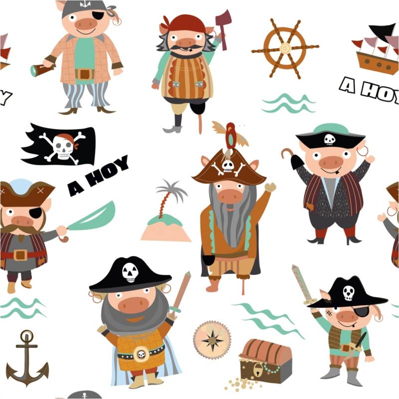 Fototapete Kinderzimmertapete M1-No.11605 | Vliestapete Piraten | Bunt | Crene | Wohnzimmer Fototapete Kinderzimmertapete M1-No.11605 | Vliestapete Piraten | Bunt | Crene | Wohnzimmer von Tadessi