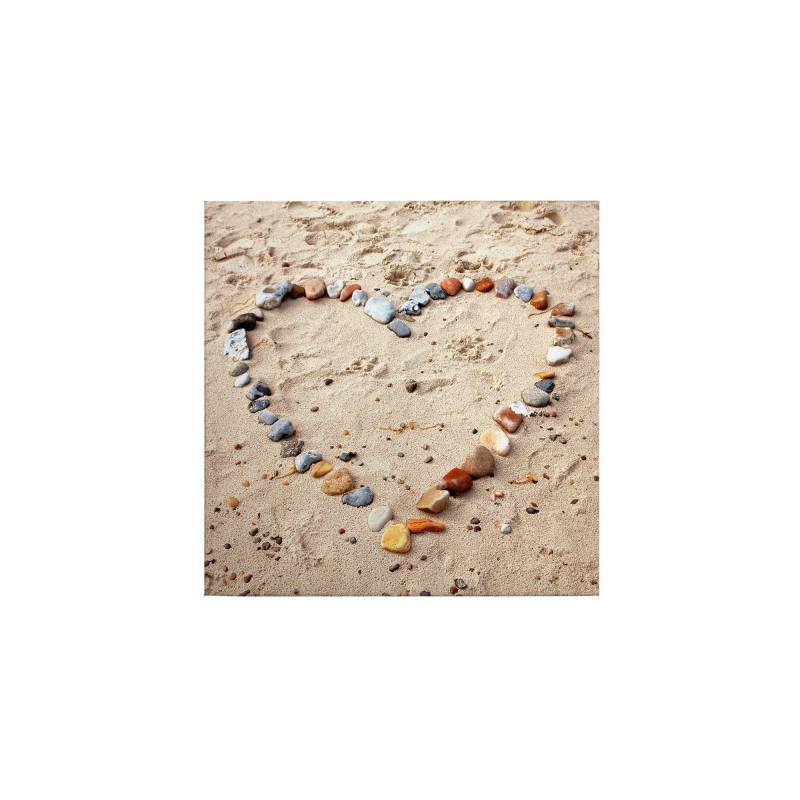Leinwandbild Maritim M1-No.50519 | Wandbild 50 x 50 cm | Braun Beige Keilrahmen Strand Herz Leinwandbild Maritim M1-No.50519 | Wandbild 50 x 50 cm | Braun Beige Keilrahmen Strand Herz von Tadessi