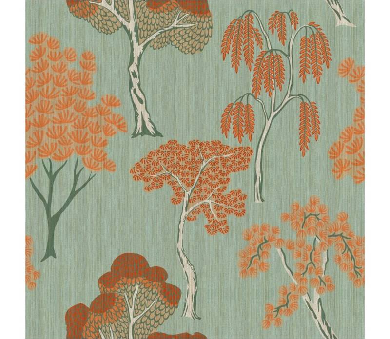 Tadessi Fototapete TADESSI Bäume M1-No.11768 Tapete Floral Orange Grün von Tadessi