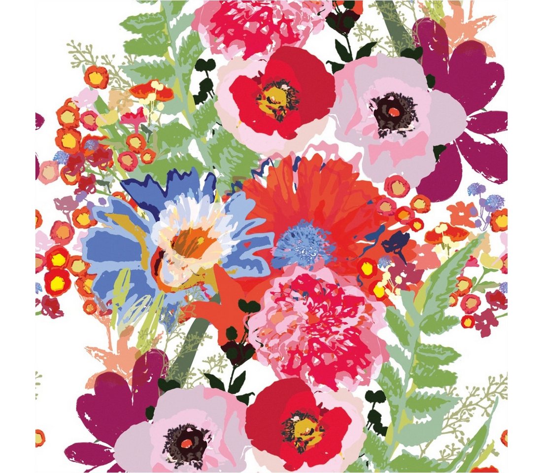 Tadessi Fototapete TADESSI Blumen M1-No.11621 Tapete Floral Bunt Weiß von Tadessi