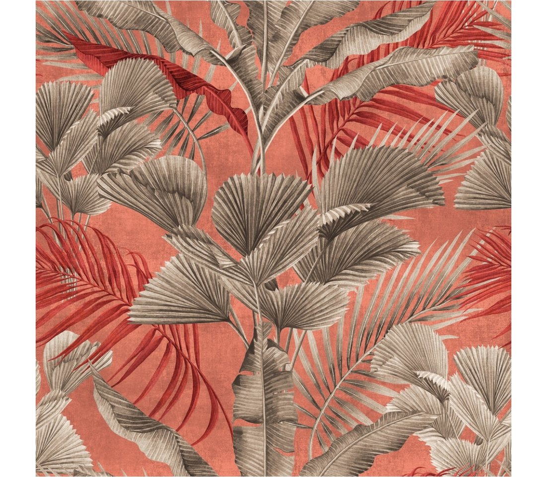 Tadessi Fototapete TADESSI Dschungel M1-No.11599 Tapete Pflanzen Rosa Rot von Tadessi