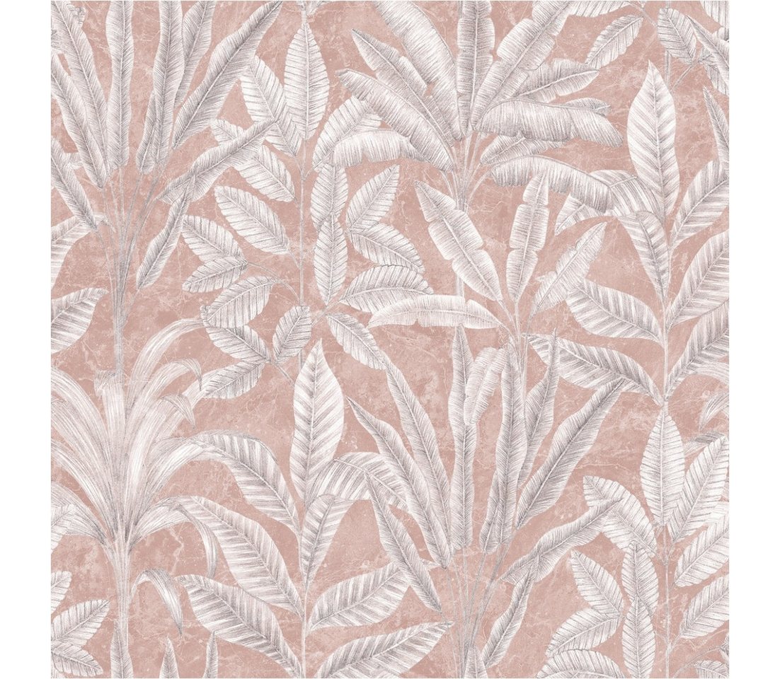 Tadessi Fototapete TADESSI Dschungel M1-No.11677 Tapete Pflanzen Rosa Grau von Tadessi