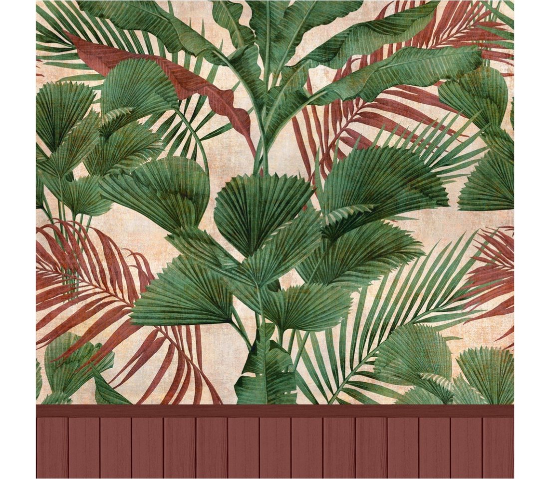 Tadessi Fototapete TADESSI Wandpaneele M1-No.11693 Tapete Dschungel Grün Rot Floral Tadessi Fototapete TADESSI Wandpaneele M1-No.11693 Tapete Dschungel Grün Rot Floral von Tadessi