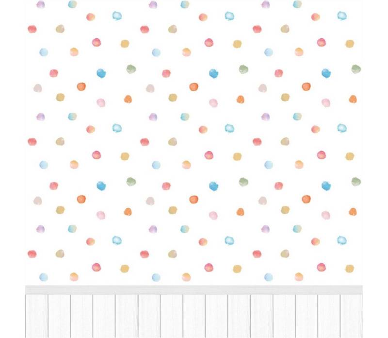 Tadessi Fototapete TADESSI Wandpaneele M1-No.11698 Tapete Punkte Grau Bunt Kinderzimmer von Tadessi