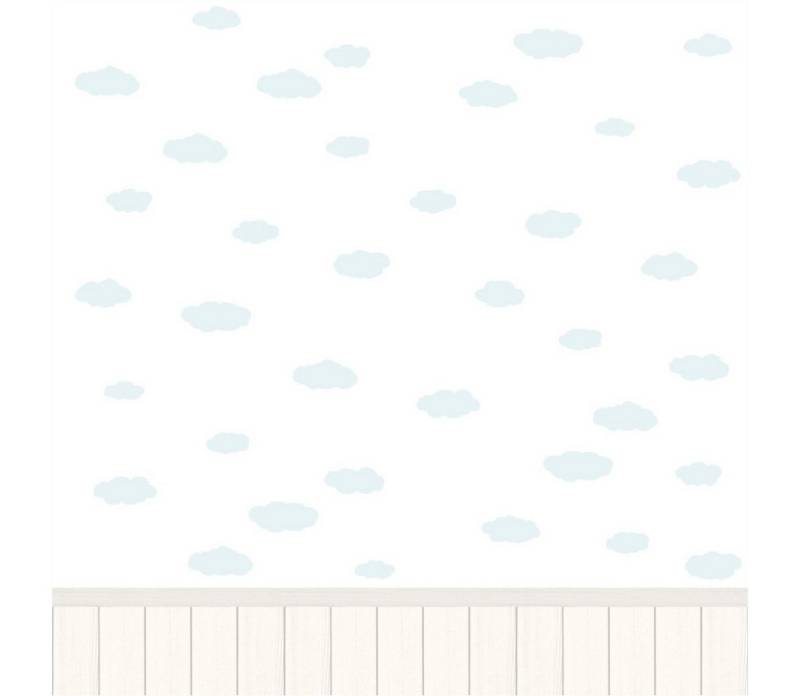 Tadessi Fototapete TADESSI Wandpaneele M1-No.11701 Tapete Wolken Creme Weiß Kinderzimmer von Tadessi