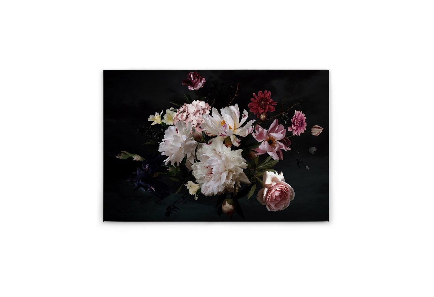 Tadessi Leinwandbild Blumen 60 x 90 cm Schwarz Lein Deko M1-No.50005 von Tadessi