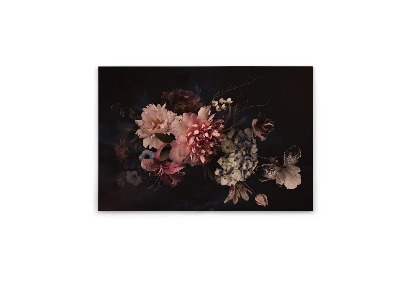 Tadessi Leinwandbild Blumen 60 x 90 cm Schwarz Lein Deko M1-No.50003 von Tadessi