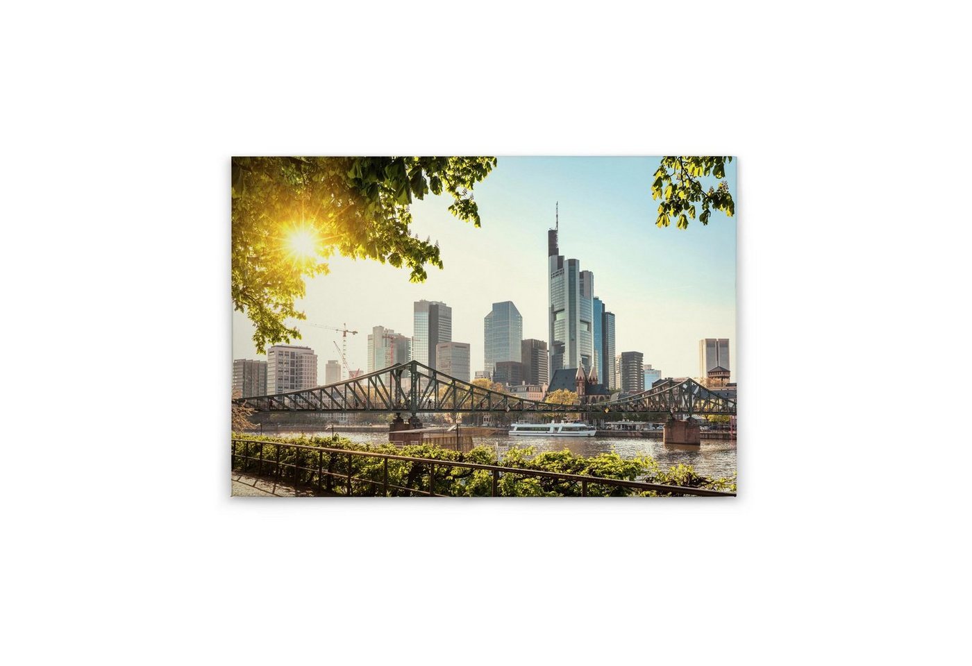 Tadessi Leinwandbild Wahrzeichen 60 x 90 cm Frankfurt Skyline M1-No.50079 von Tadessi