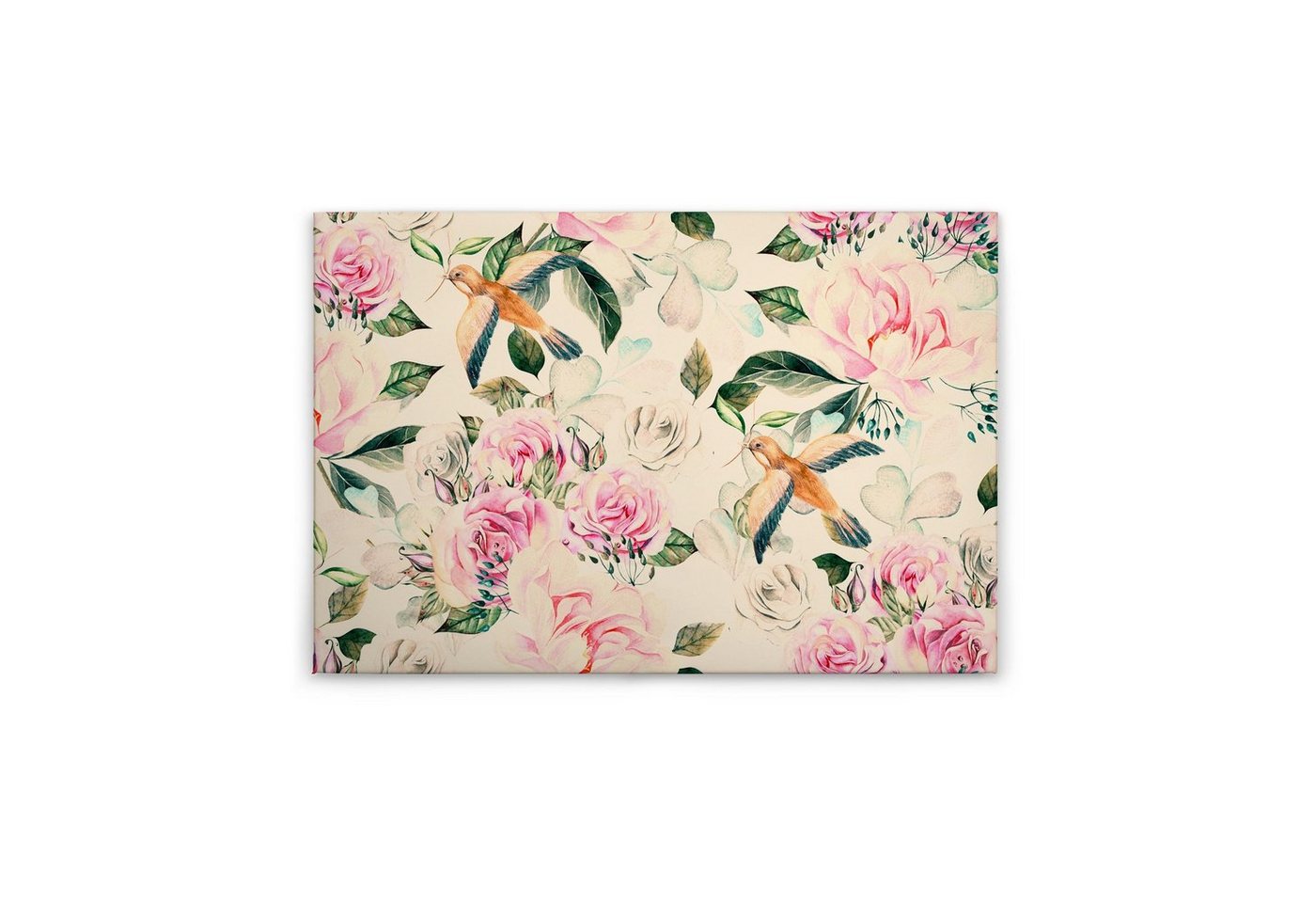 Tadessi Leinwandbild Blumen 60 x 90 cm Rosa Lein Deko Keilrahmen M1-No.50014 von Tadessi