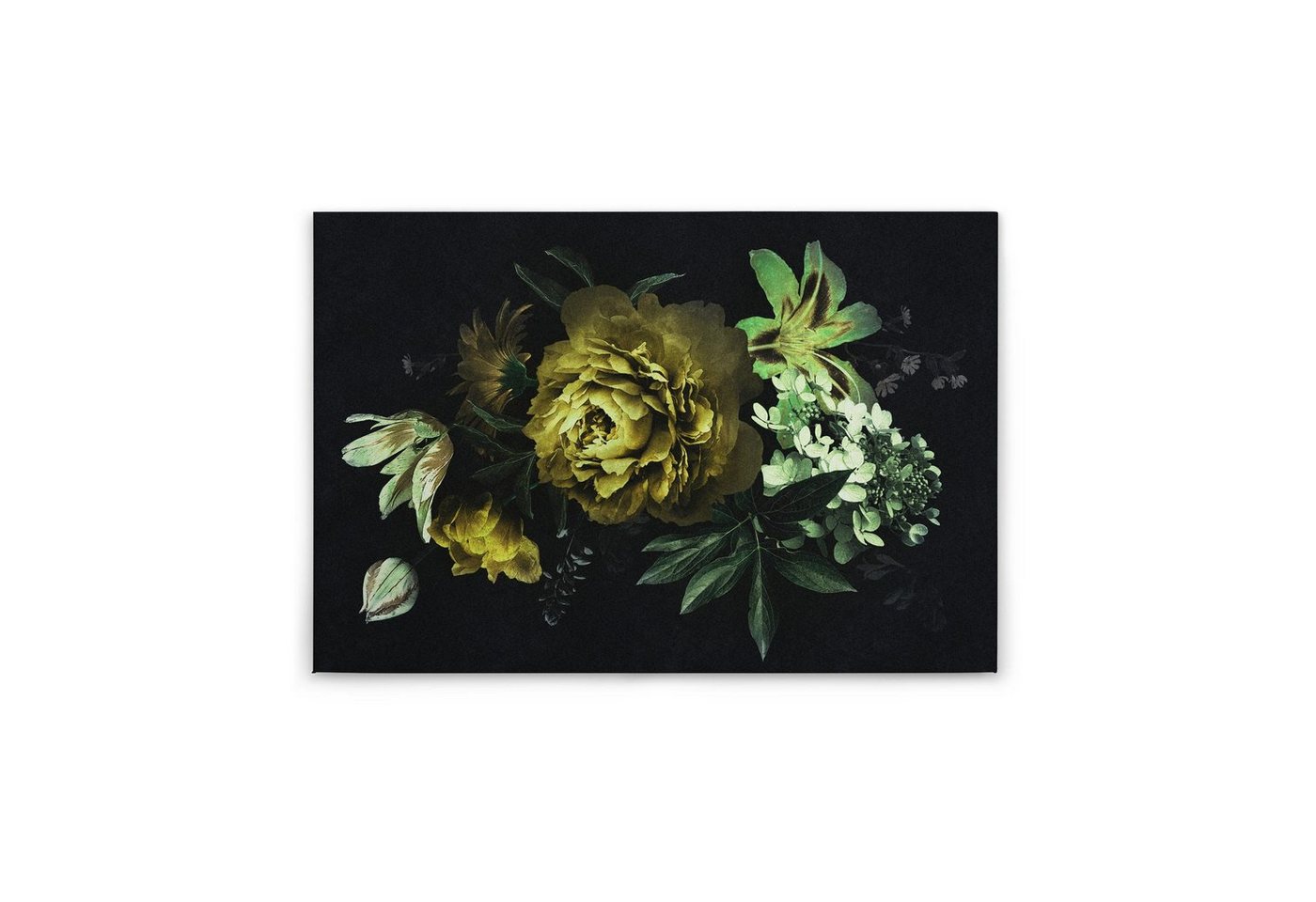 Tadessi Leinwandbild Blumen 60 x 90 cm Schwarz Floral M1-No.50234 von Tadessi