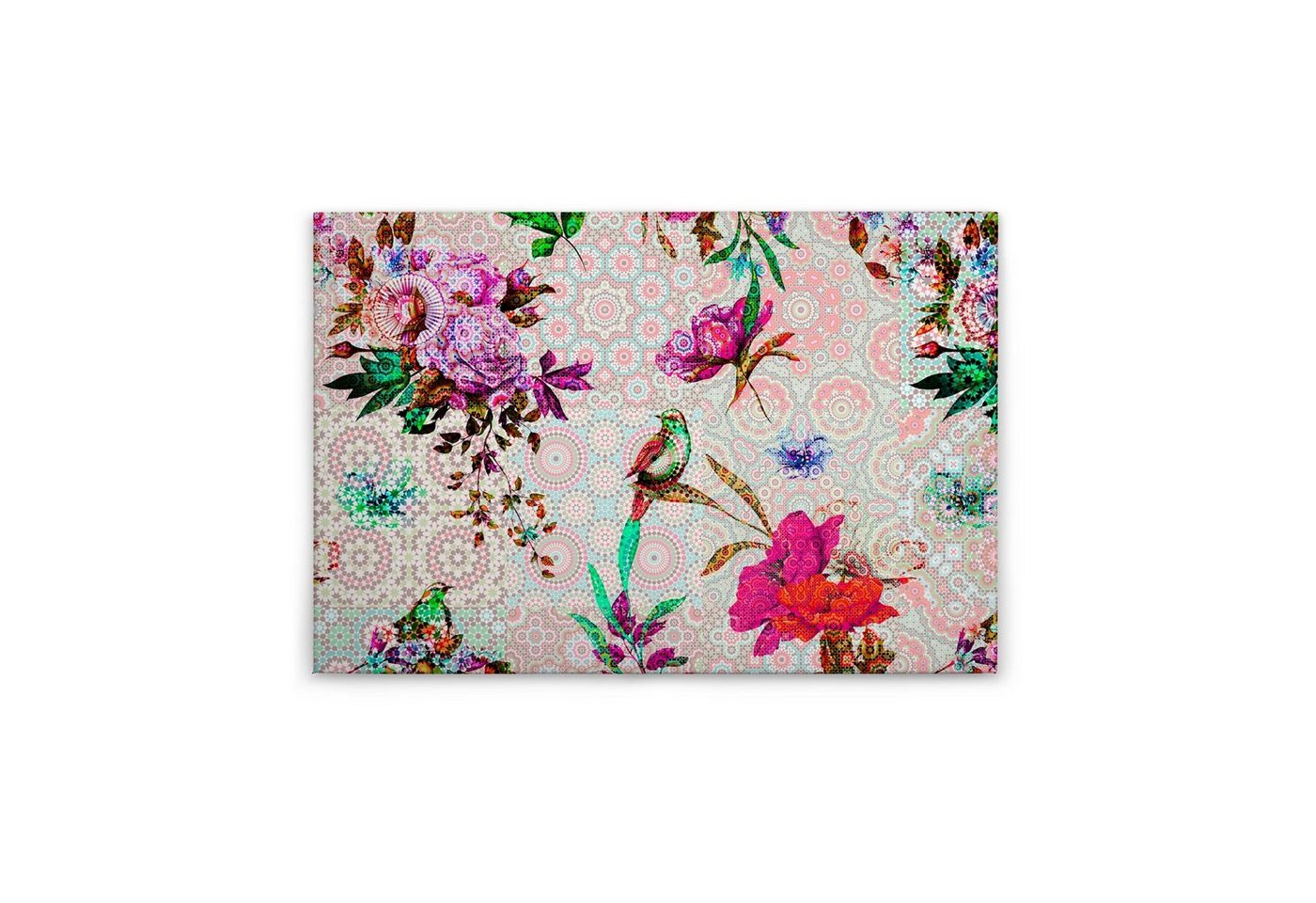 Tadessi Leinwandbild Blumen 60 x 90 cm Vögel Floral Deko M1-No.50094 von Tadessi