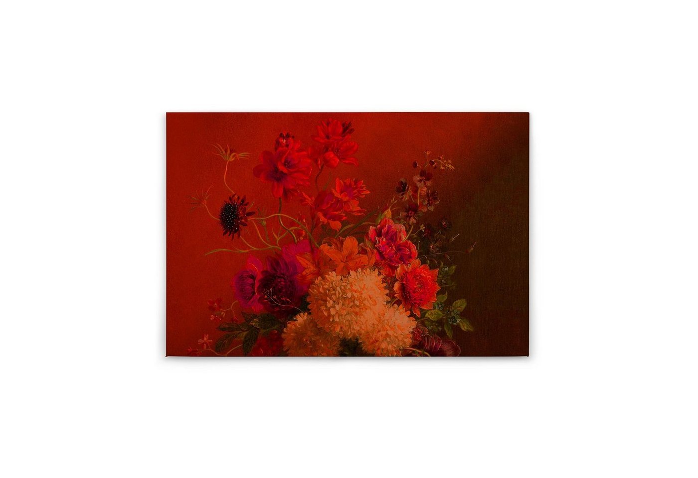 Tadessi Leinwandbild Blumen 60 x 90 cm Orange Floral Deko M1-No.50140 von Tadessi