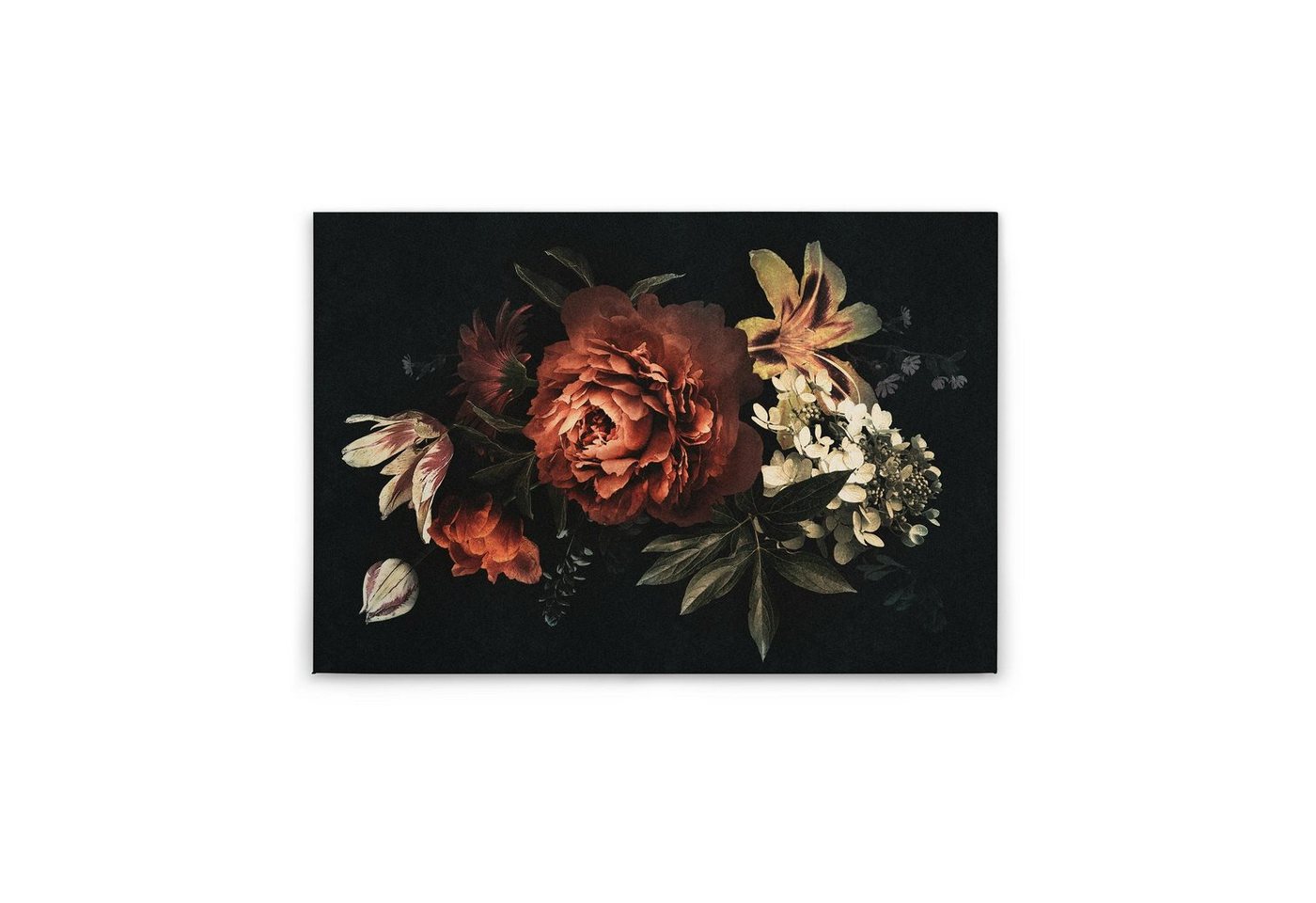 Tadessi Leinwandbild Blumen 60 x 90 cm Schwarz Floral M1-No.50233 von Tadessi