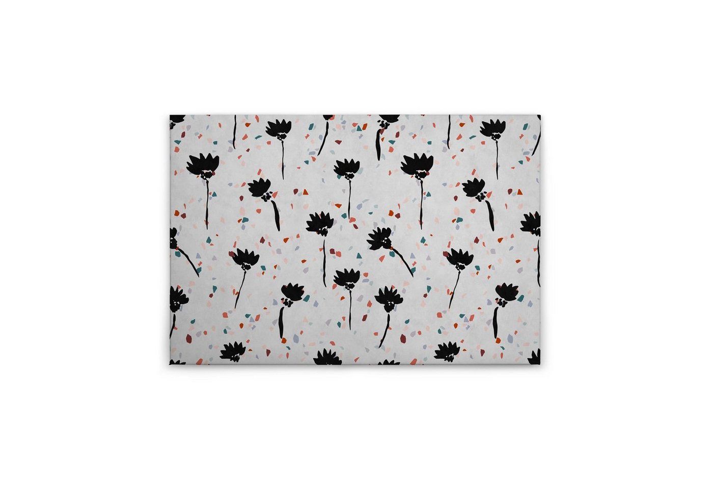 Tadessi Leinwandbild Blumen 60 x 90 cm Schwarz Floral M1-No.50193 von Tadessi