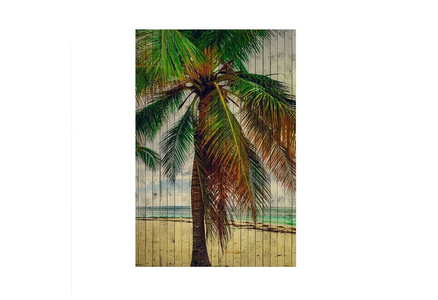 Tadessi Leinwandbild Strand 90 x 60 cm Meer Palmen Deko M1-No.50203 von Tadessi