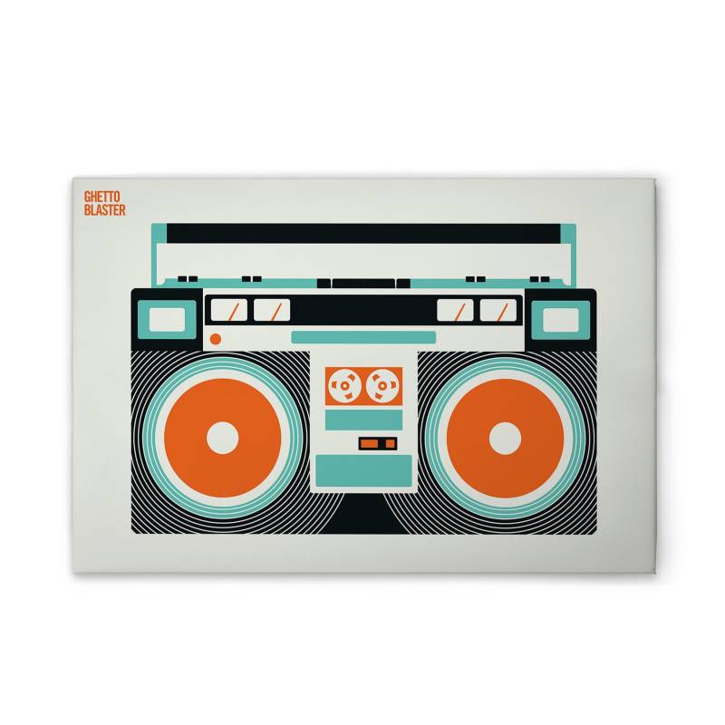 Tadessi Leinwandbild Retro Ghettoblaster M1-No.51221 - Keilrahmen in Creme Schwarz - 45 x 30 cm Tadessi Leinwandbild Retro Ghettoblaster M1-No.51221 - Keilrahmen in Creme Schwarz - 45 x 30 cm von Tadessi